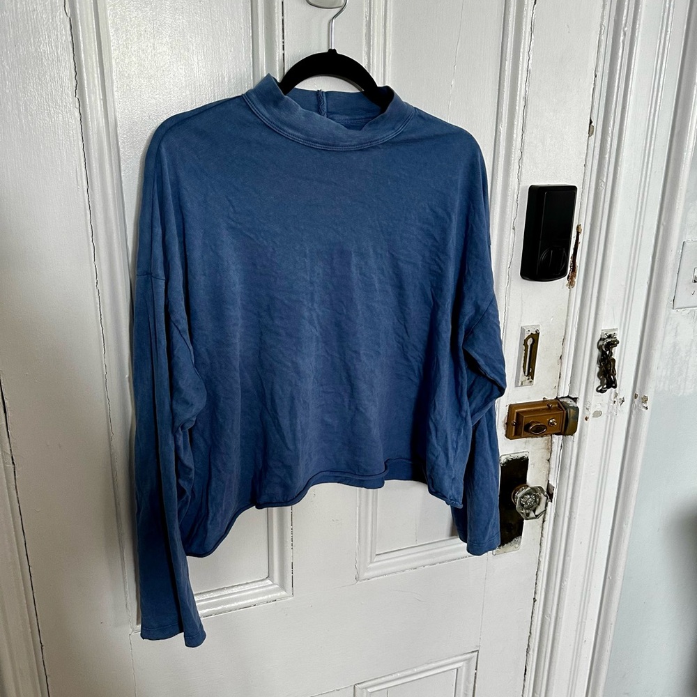 Aerie Long Sleeve Mock Neck Cropped T-Shirt